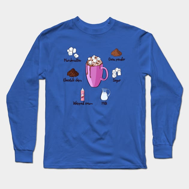 Cocoa Drink Long Sleeve T-Shirt by Mako Design 